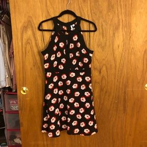 Elle Rose-Patterned Dress, Size 12